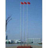 广东不锈钢旗杆生产厂家/江苏华龙鼎门业制造锥形手动旗杆