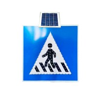 邯郸市太阳能标志牌 方形人行横道标志牌 led交通指示标志支持定制