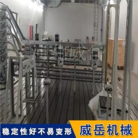 青岛量具铸铁平台承重20吨双向开槽试验台铁底板稳定性强