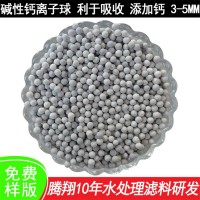 钙离子球 腾翔含丰富微量元素贝壳钙球 浅灰微孔钙离子净水陶粒