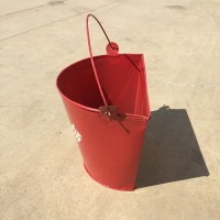 沧州铁狮消防桶 红色消防桶 119半圆烤漆消防桶