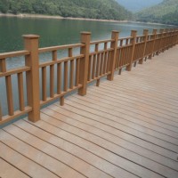 青岛公园景区景观塑木栏杆供应销售 免维护木塑护栏价格