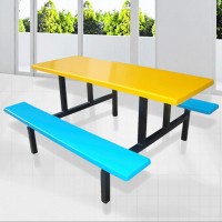 玻璃钢食堂餐桌椅 可以定制不同的颜色 美观又耐用