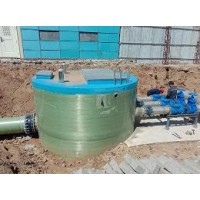 海南雨水提升泵站加工|妍博环保公司供应玻璃钢一体化泵站