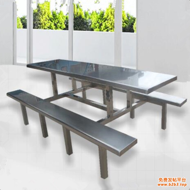SH不锈钢台凳餐桌加四个脚稳固